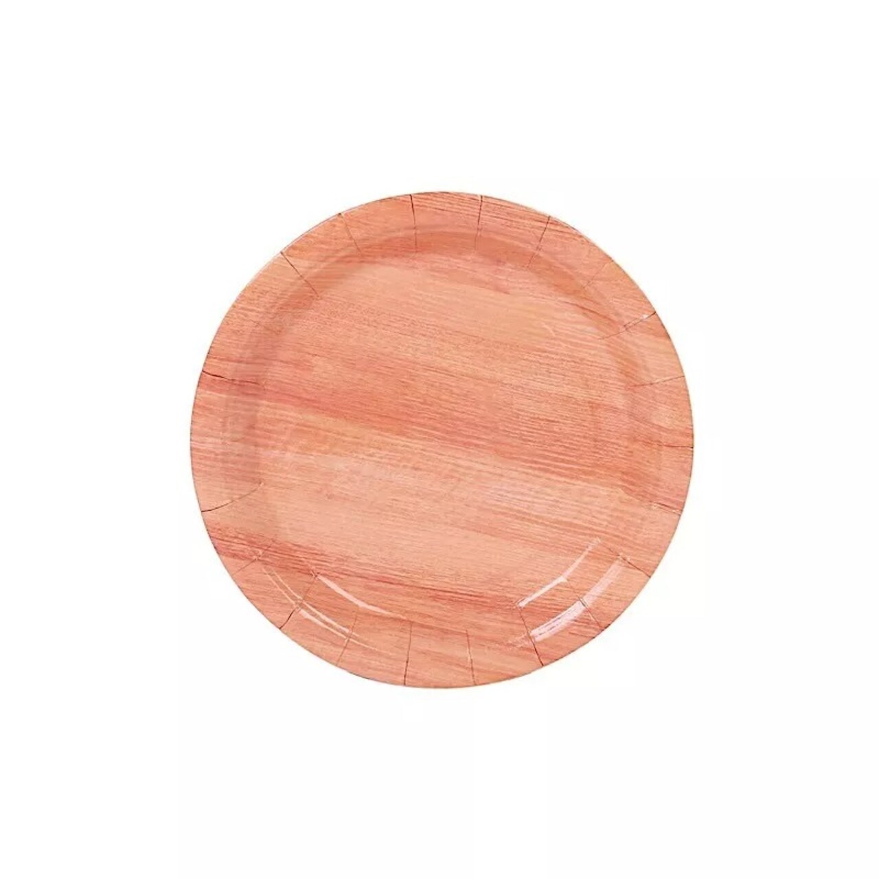 25 Natural 7" Wood Grain Design Round Paper Plates Party Events Decorations